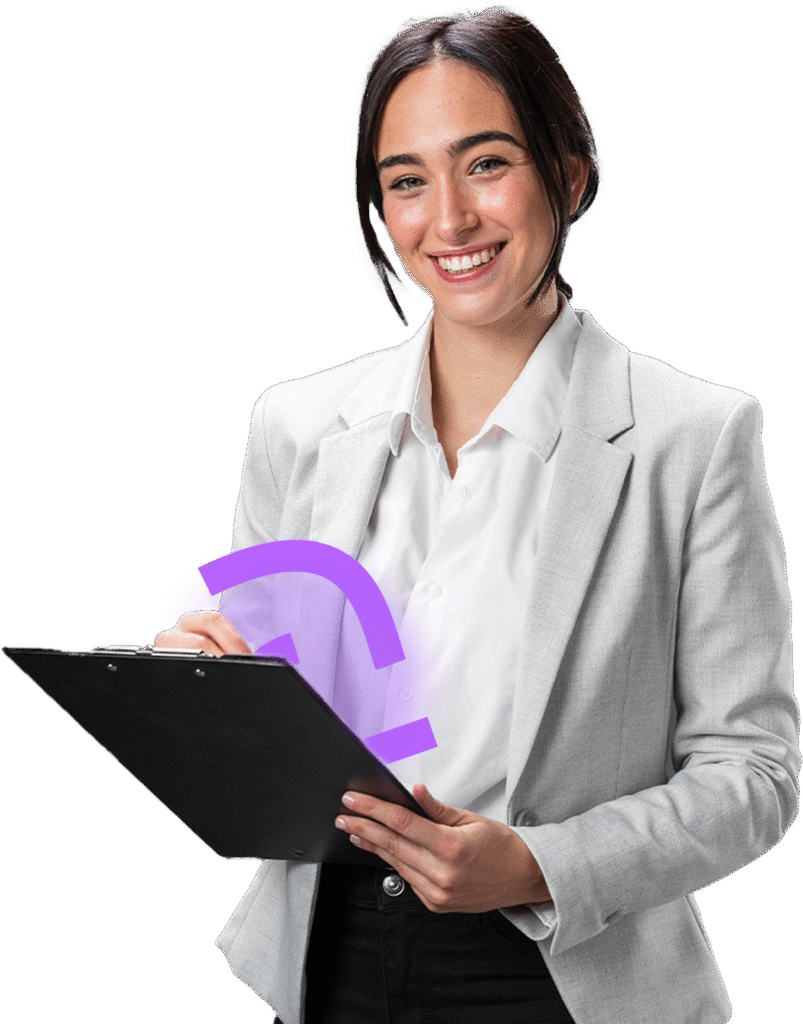 Mulher com um tablet utilizando a Argo