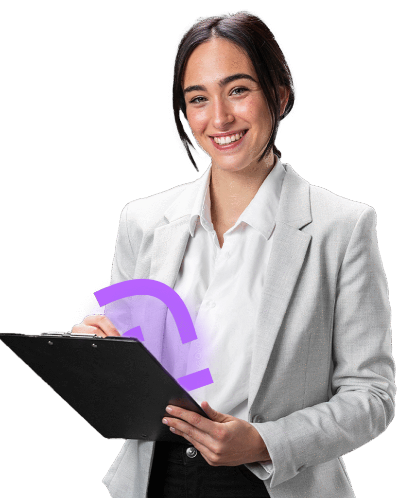 Mulher com um tablet utilizando a Argo