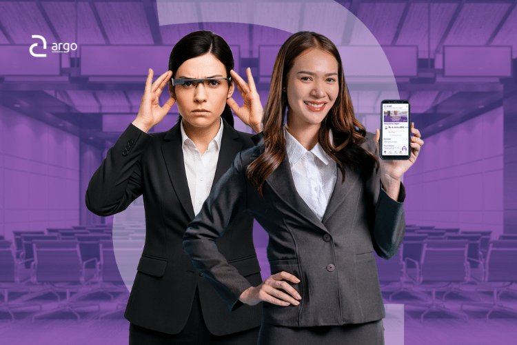 Mulheres felizes com a inovação Argo