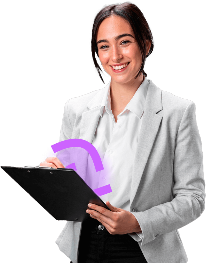 Mujer feliz de usar la Argo Travel