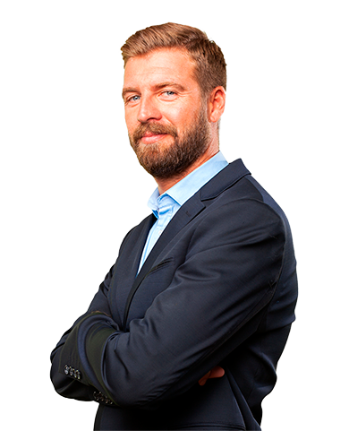 Man with his arms crossed